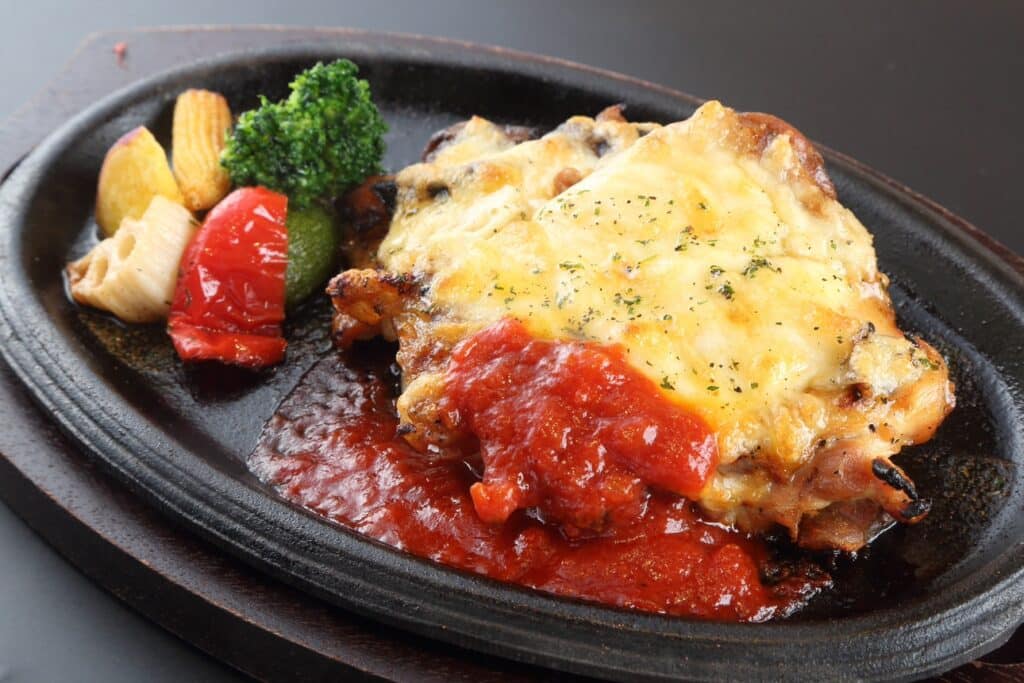 a plate of food with vegetables